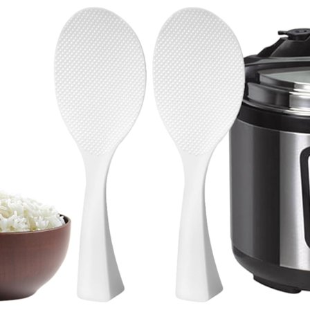 Stående Ris Koger til Hjemmet, Non-Stick Ris Ske, Ingen Deformation og Ingen Skade på Panden, Moderat Hårdhed (2 Pak)