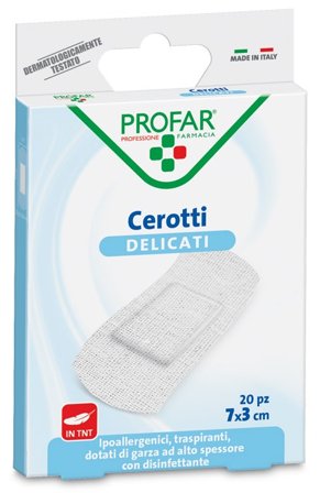 Cerotto Tessuto Non Tessuto Delicato Grandi 7x3 cm 20 Pezzi