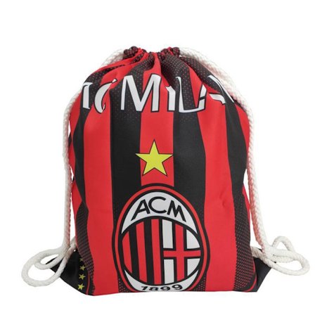 Jalkapalloseuran logolla varustettu jalkapallokangas olkalaukku paksu vetoketjullinen säilytyspussi reppu