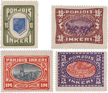 Republikken Nordingermanland 1920 - MICHEL 8+12-14 - Postfrisk