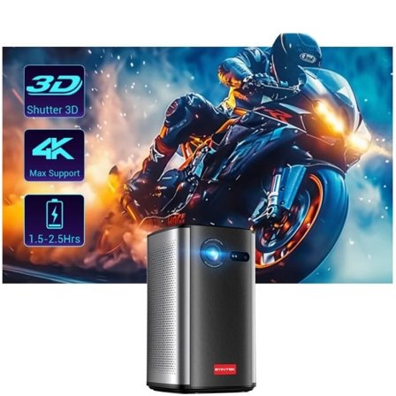 4K Mini Portable Projector DLP Auto Focus Smart Android WiFi LED 1080P Home Theater