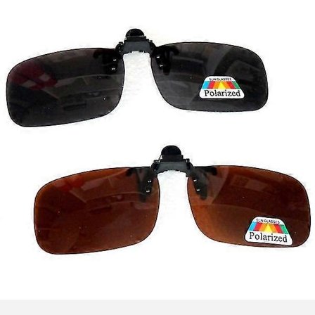 Clip On - Flip Up - Solbriller - (2-pak)