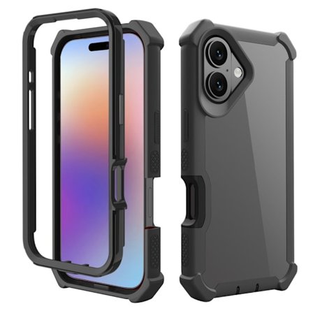 SKALO iPhone 17 Robust Hjørnebeskyttelse Cover - Sort