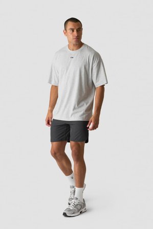 ICANIWILL - Everyday Oversized Cotton T-shirt Light Grey Melange - Heren - sportkleding van ICIW