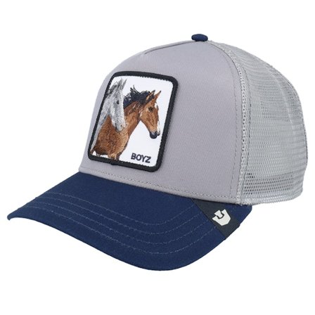 Goorin - The Boyz Sport Gray/Navy A-Frame Trucker Trucker Grey Cap - @ Hatstore