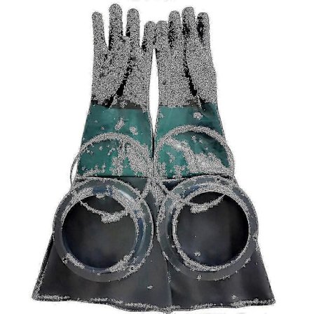 Sandblåsehansker Sandblåserdeler 60 cm med O-ringer for sandblåsekabinett