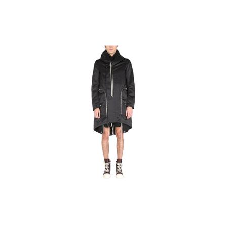 Rick Owens, Coats Czarny, Mężczyzna, Rozmiar: L