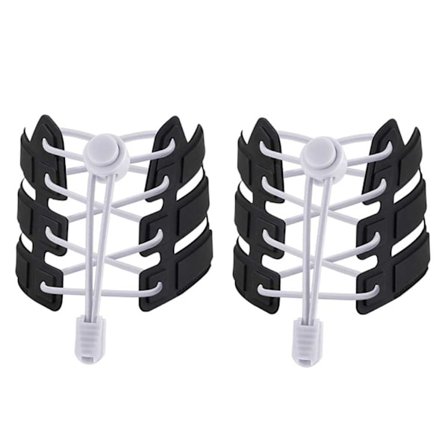 Elastiske snørebånd (inklusive løbebånd) - Ingen slips med stykker - Hvid