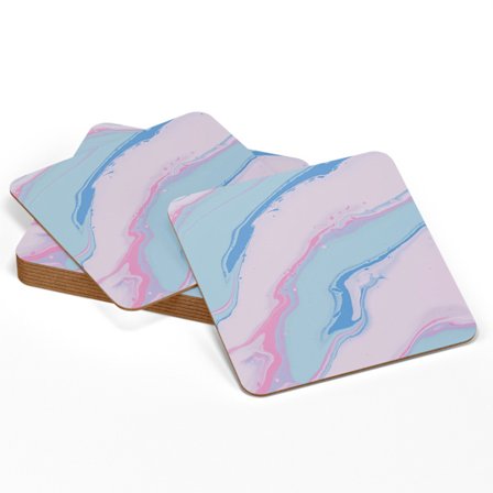 4-Pack - Glasunderlägg Marmor - Underlägg till Glas