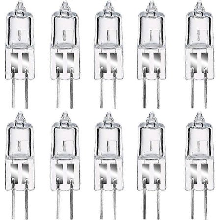 Halogenpærer G4 20W 12V, varm hvid 2800K, dæmpbar transparent kapsel 10