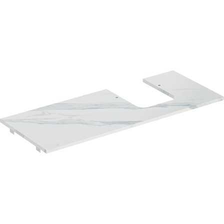 Geberit ONE 505.145.00.1 Bänkskiva stengods, höger Vit, Badrum