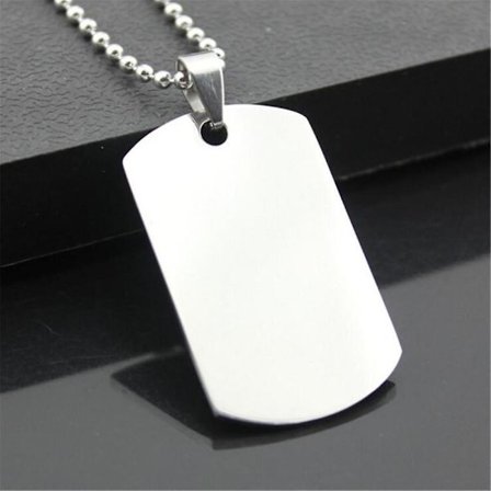 DIY Charm Enkel rostfritt stål Dog Tag hänge Halsband Kedja Smycken Tillbehör