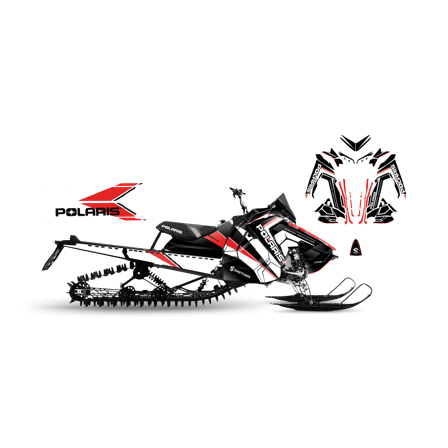 Dekalkit SweTown Retro Clen Rød - Polaris Axys 800 Switchback XCR 2018-2020