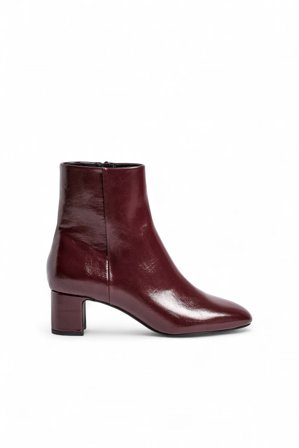 NA-KD Knöchelhohe Stiefel mit runder Spitze - Stiefel - Burgundy - EU 36