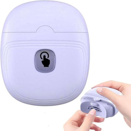 Electric Nail Clippers - Automatic Nail Scissors with 2 Speeds, Cordless Rechargeable, with LED Light