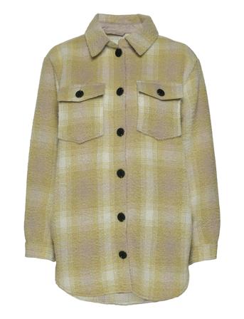 Onldeena-Oma L/S Check Shacket Cc Pnt Gold ONLY