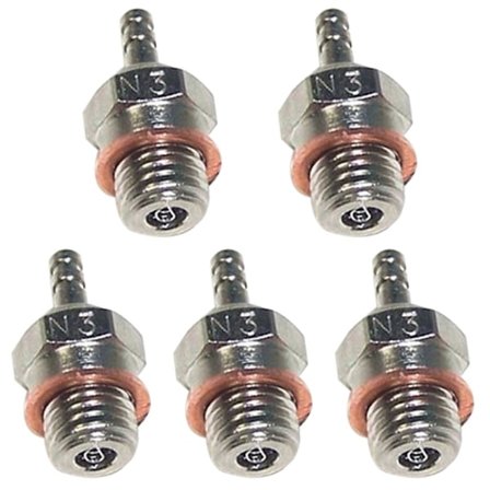 5X N3 Glödstift för 70117 1/10 1/8 RC Buggy Truck Vertex Nitro Motordelar