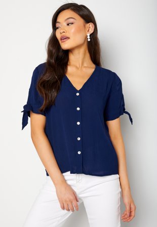 BUBBLEROOM Winnie blouse Dark blue Klær