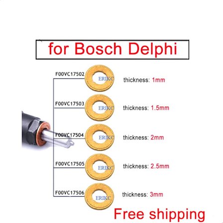 F00VC17505 F00VC17504 F00VC17503 Diesel Injektor Dyse Kobber Skiver Sprøytepakning 9001-850C F00VC17506 for Bosch Delphi Shim