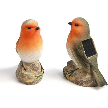 2 Pakke Solcelle Fugleformede LED Solcellelamper Havedekoration Vandtætte Udendørs Havelamper