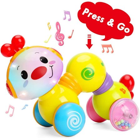 Baby Musikkleketøy Krypende Larve Leke for 1 2 3 År Gamle Babyer Småbarn