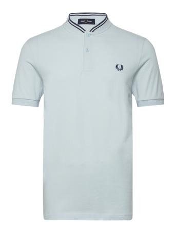 Bomber Collar Pique Tops Polos Short-sleeved Blue Fred Perry