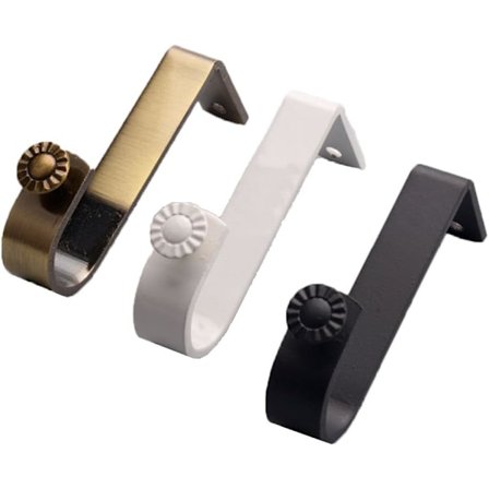 3 stk. Justerbar Metal Gardinstang Vægholder Loftmonteret Gardinstang