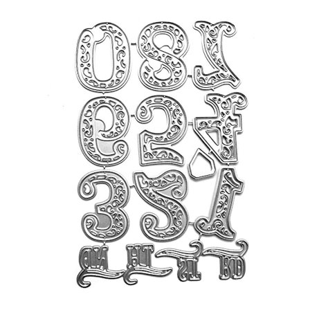 Carbon Steel Cartoon Math Numbers Cutting Die Prægning Stencil skabelon Form Di