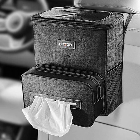 Bilens papperskorg Praktisk bilhållare för papper, enkel att installera biltillbehör Interiör, läckagesäker bilorganisatör och förvaringsväska för bak