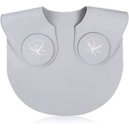 Grå Salong Hårfarge Halskjede, Vanntett Lås Design Barber Hårfarge Halskjede, Silikon Hårklippe Sjal Gummi Nakke Wrap Frisør