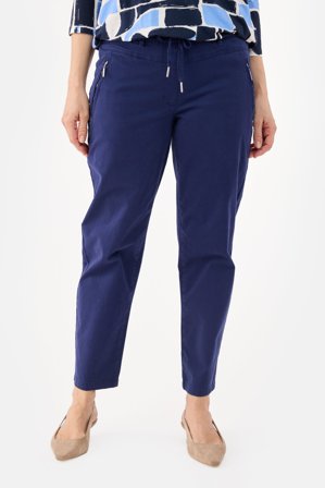 BRANDTEX - 7/8 Bukser - Navy - Snørebånd og Elastisk