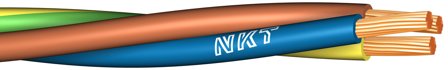 NKT FQ XTRA Installationskabel 300 m, bobin 3G1.5 mm² ledararea, Anslutningsdon & kablar