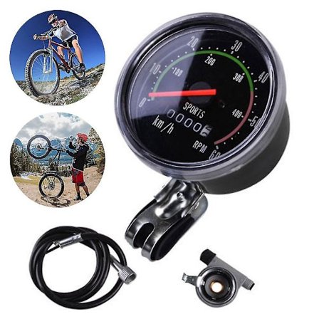 Sykkelhastighetsmåler Analog Kilometerteller Universell Sykkelcomputer Mekanisk Sykling Rund Meter Måler Stoppeklokke Kjøreutstyr