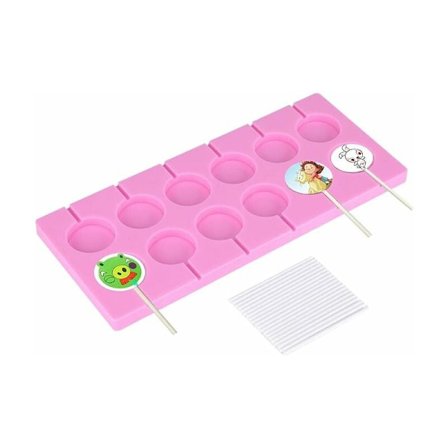 Silikonform för lollipops, 12 runda formar för att göra silikonform för choklad