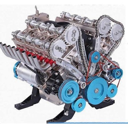 8-sylindret fullmetall bilmotor modell, resin bilmotor modellsett