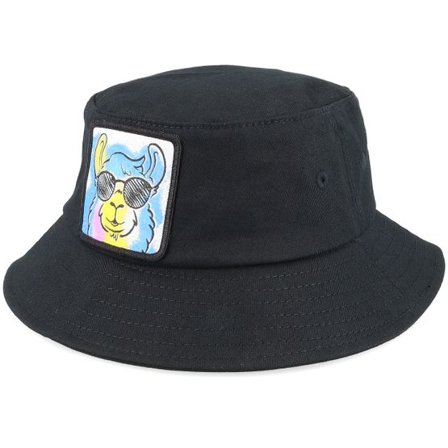 Kiddo Cap - Svart bucket Hatt - Kids Cool Llama Shades Black Bucket @ Hatstore