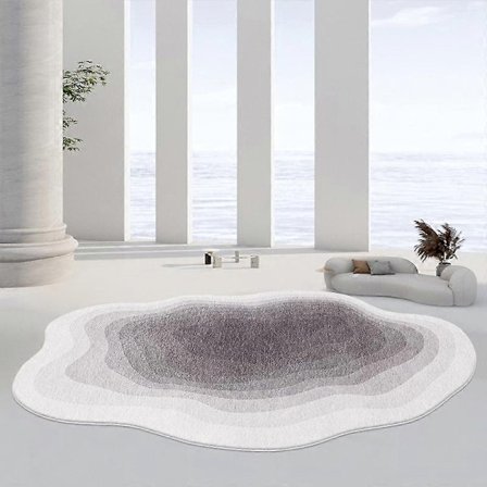 Nordisk stil blødt tæppe stue tæppe soveværelse tæppe uregelmæssig sky-formet sofa kaffebord gulvtæppe indgangsdør måtte - perfekt