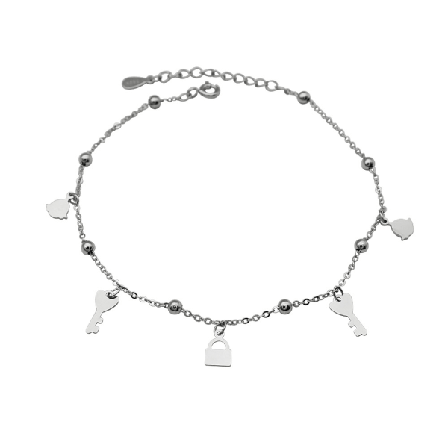 Ankelarmbånd Ankelarmbånd Kjede Barfot Strandfot Smykker Vindklokker S925 Sterling Sølv Mote Silver 925 silver