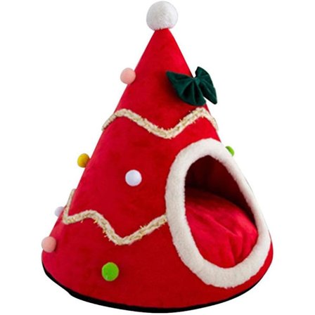 Hund- och kattbur - Julgranformad, stängbar och hopfällbar