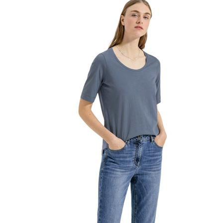 Luisa Cerano, T-shirt Blauw, Dames, Maat:L