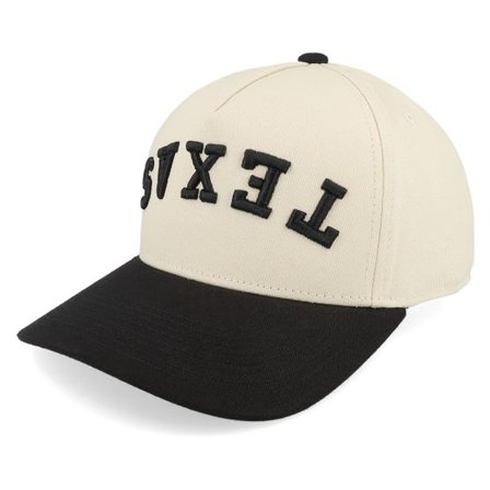 Iconic - Beige adjustable Keps - Texas Upside Down 3d Stone/Black A-frame @ Hatstore