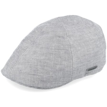 Stetson - Grå flatcap Keps - Texas Linen Light Grey Flat Cap @ Hatstore