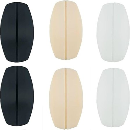 3 par silikonrinnat, liukumattomat, kipua lievittävät olkapäätyynyt, 9 x 5 cm rintaliivin hihnanpidikkeet