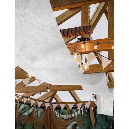 Valkoinen hääriipus 80 cm x 25 m