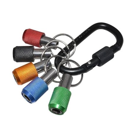 5-pack 6,35 mm sexkantskaft skruvmejselbitshållare i aluminiumlegering med snabbväxlingsadapter för elektriska skruvmejslar och borr (Multi)