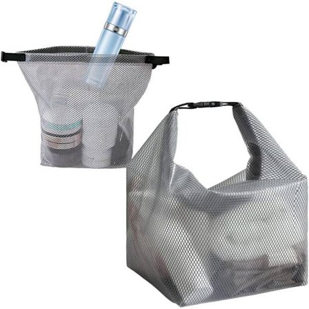 Toilet taske, Toilet taske til kvinder, Toilet tasker til mænd, 2-delt vandtæt toilet taske, Gennemsigtigt gitterdesign, Toilet tasker i 