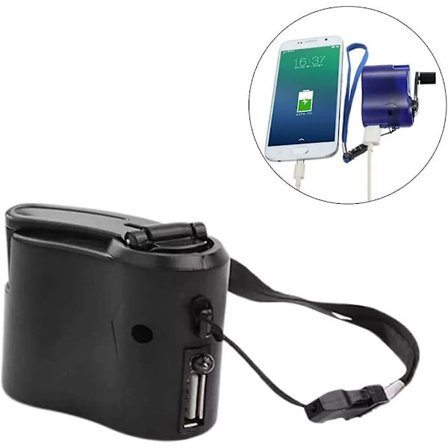 Håndsving Nødoplader Manuel Strømkilde Håndsving Generator Trådløs Powerbank Udendørs Bærbar Oplader Usb Bærbar Udendørs Manuel Strømkilde S