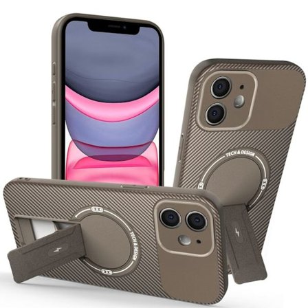 iPhone 11 Hybrid Case with Stand - Brown