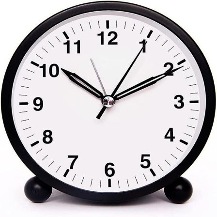 Veggklokker Nattbord Ikke-tikkende Batteridrevet Bordklokke Lyssterke Små