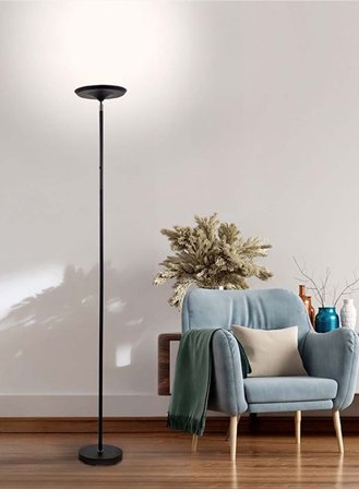 Rimini Uplight guvlampe - sort